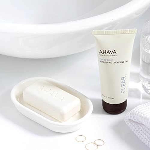 AHAVA Refreshing Cleansing Gel 100 ml Dead Sea Natural Makeup Remover and Facial Cleanser Gentle on Face - Great for Sensitive Skin Cleans Pores and Removes Impurities – Leaves Skin Hydrated and Soft