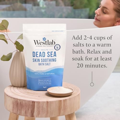 Westlab 100% Pure Soothing Dead Sea Salt, 1 Kg
