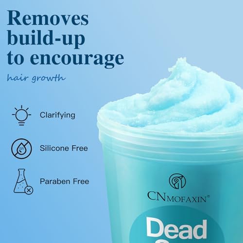 Dead Sea Salt Scalp Scrub 280g - Exfoliator for Oily Scalp, Itchy Scalp &amp; Dandruff Relief - Clarifying Hair Treatment with Herbal Essences for Scalp Build-Up, Flakes &amp; Hair Growth