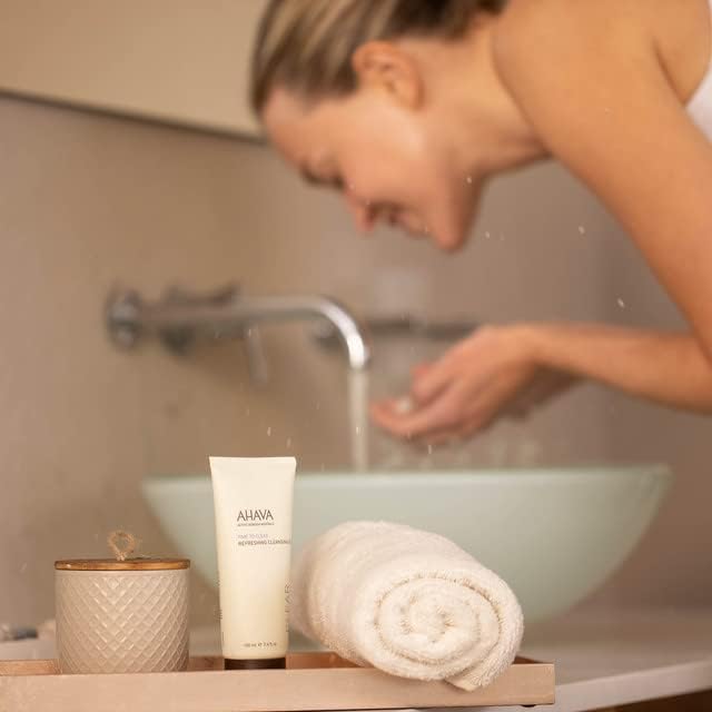 AHAVA Refreshing Cleansing Gel 100 ml Dead Sea Natural Makeup Remover and Facial Cleanser Gentle on Face - Great for Sensitive Skin Cleans Pores and Removes Impurities – Leaves Skin Hydrated and Soft